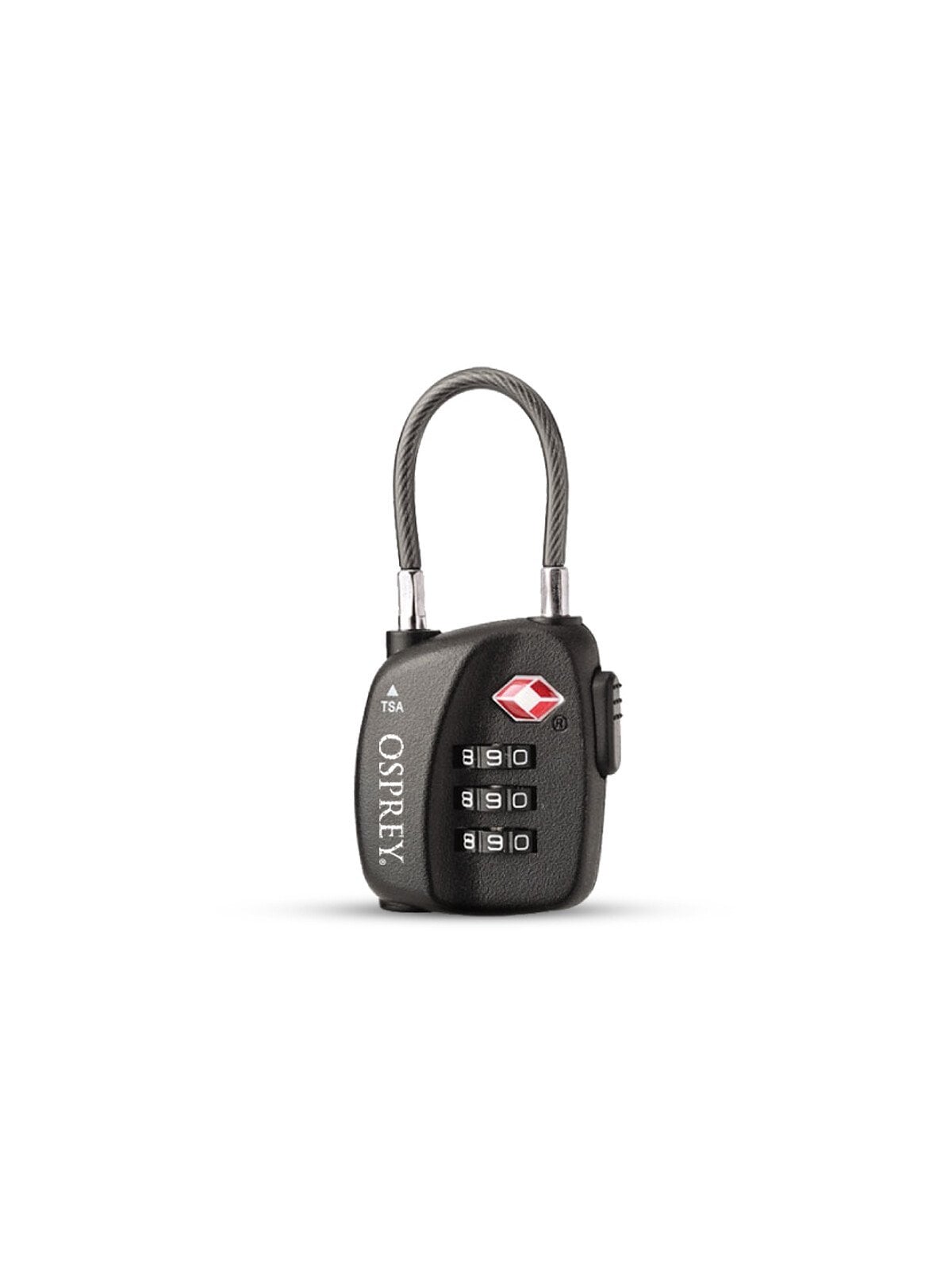Osprey Travel Sentry Cable Lock in Black — front view