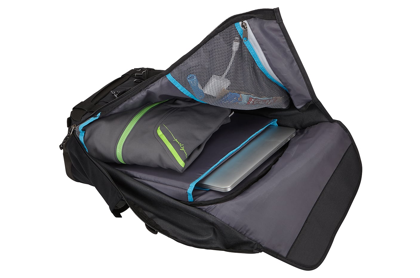 Thule Subterra Backpack 25L in Dark Shadow — interior view 3 # color_Dark Shadow