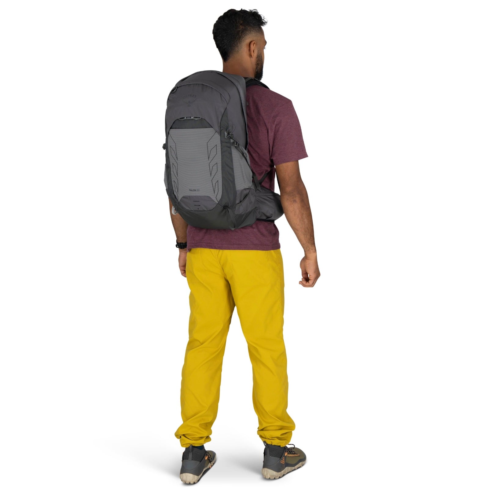 Osprey Talon 22 Hiking Backpack 22L in Phantom Grey/Dark Charcoal — lifestyle 3