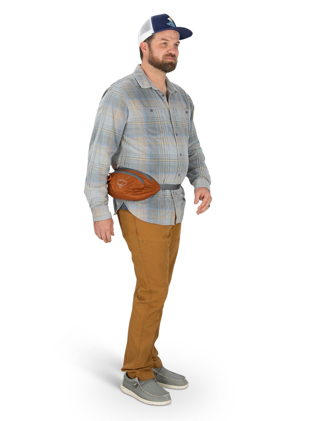 Osprey Ultralight Stuff Waist Pack 2L in Toffee Orange — lifestyle