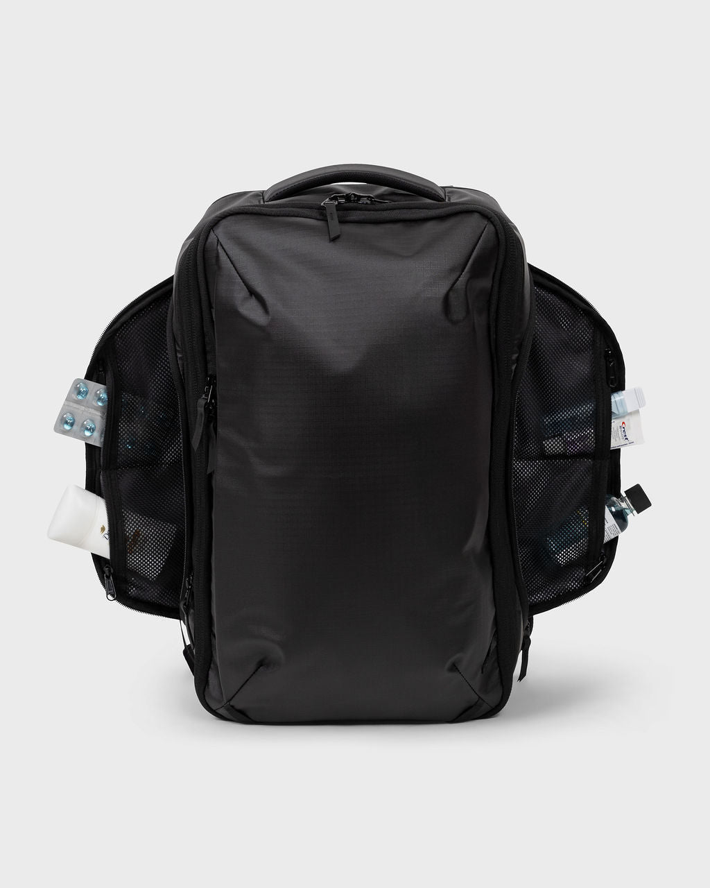 VRSA Travel Backpack 32L in Black — front view