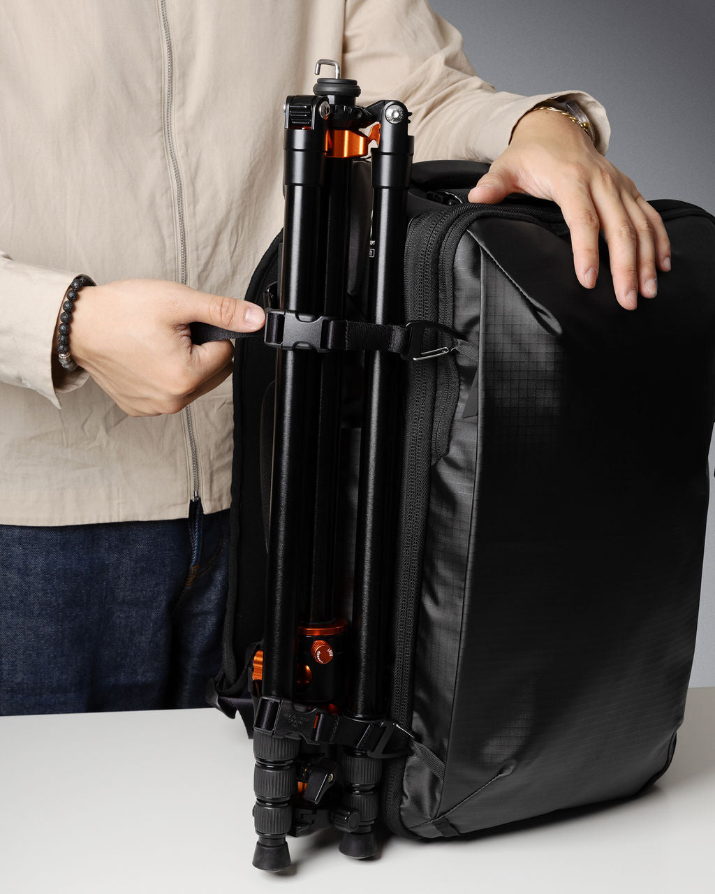 VRSA Travel Backpack 32L in Black — lifestyle 4