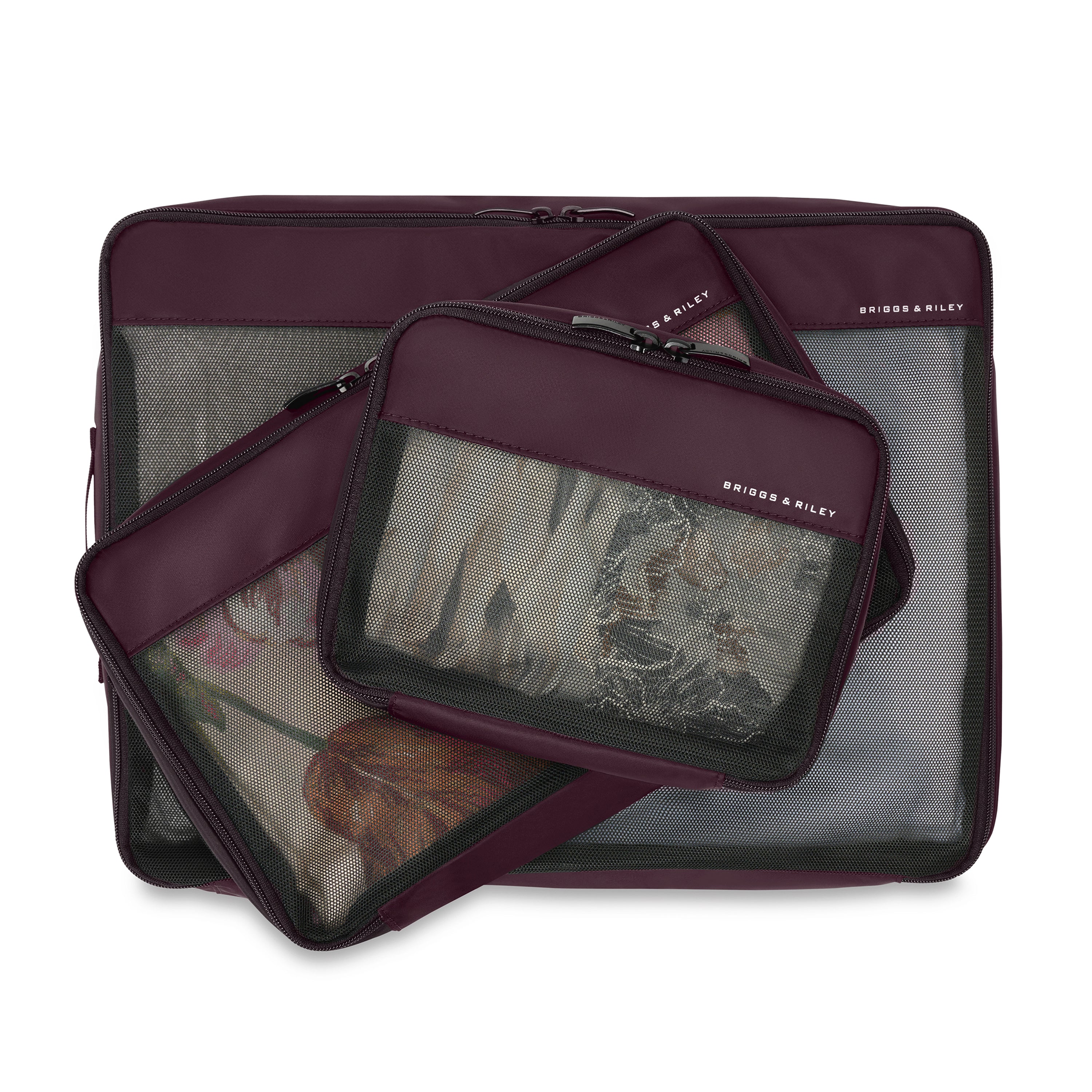 Briggs & Riley Travel Essentials Check-In Compression Packing Cube Set - Plum