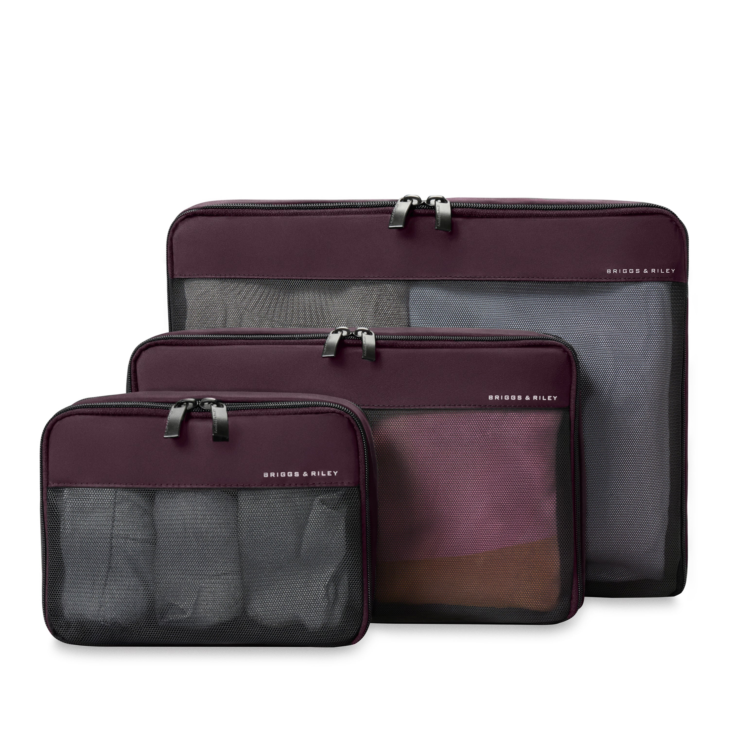 Briggs & Riley Travel Essentials Check-In Compression Packing Cube Set - Plum