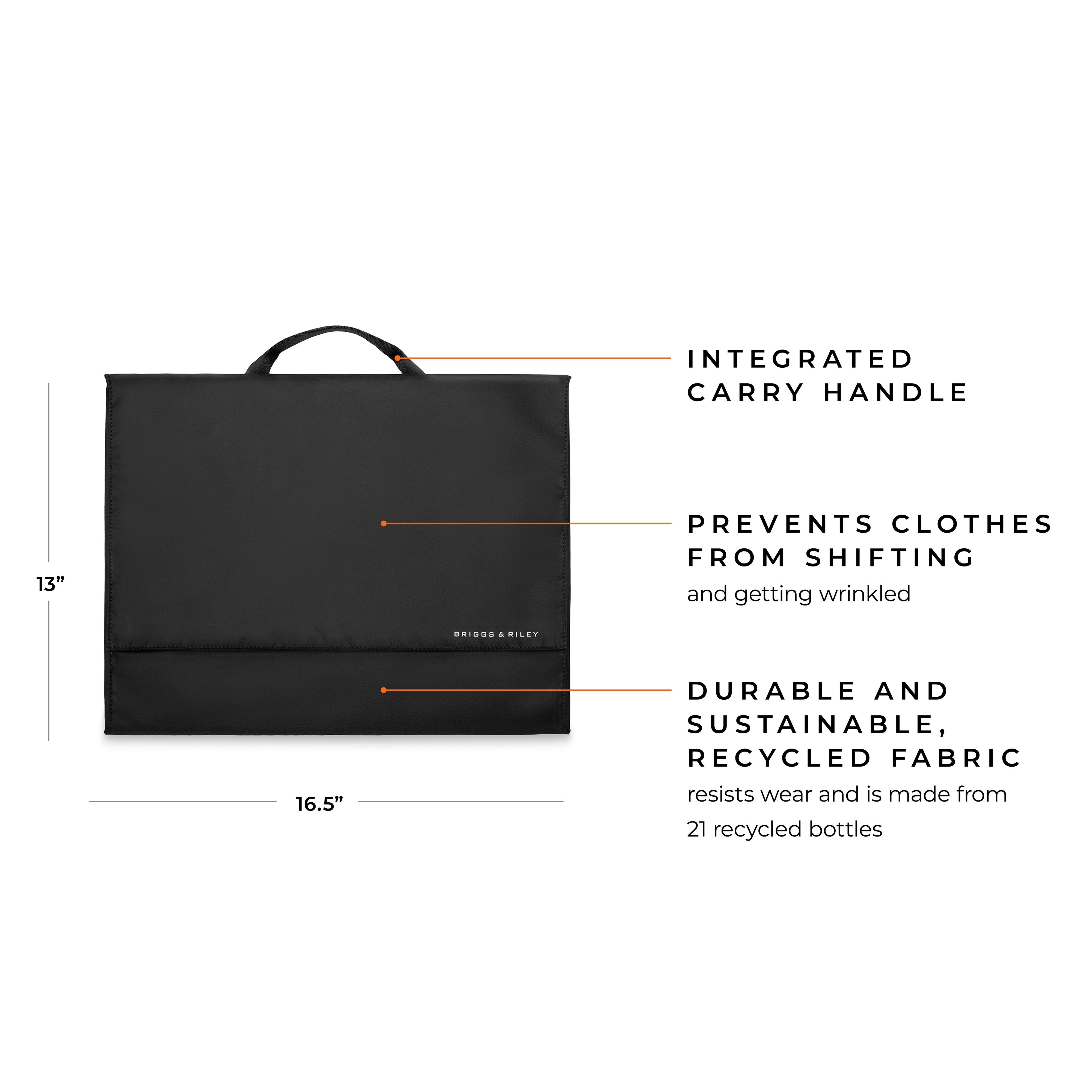 Briggs & Riley Garment Folder in Black — detail view 2