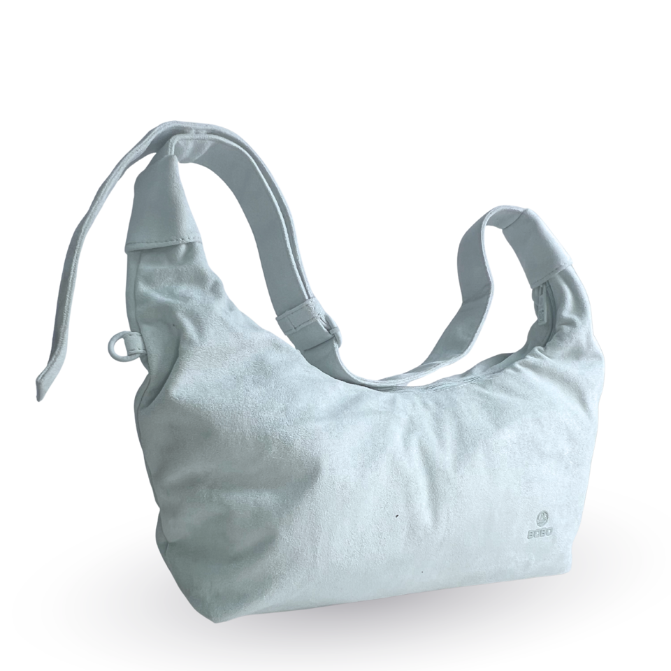 BoBo Crossbody Bag in Blue - suede