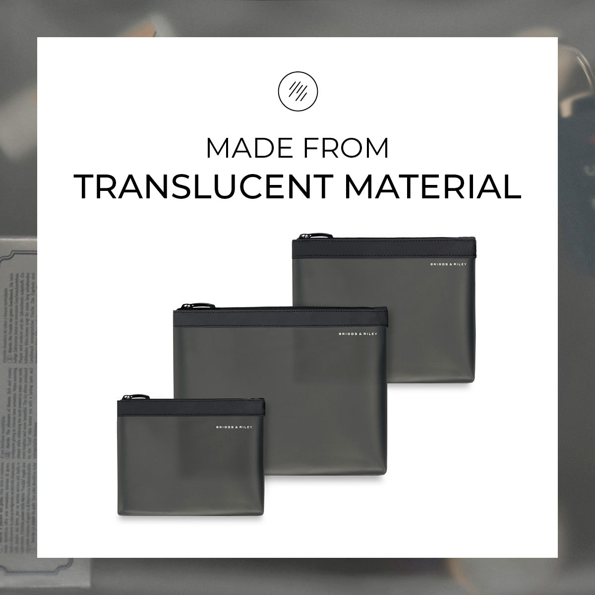 Briggs & Riley Translucent Pouch Set - Black