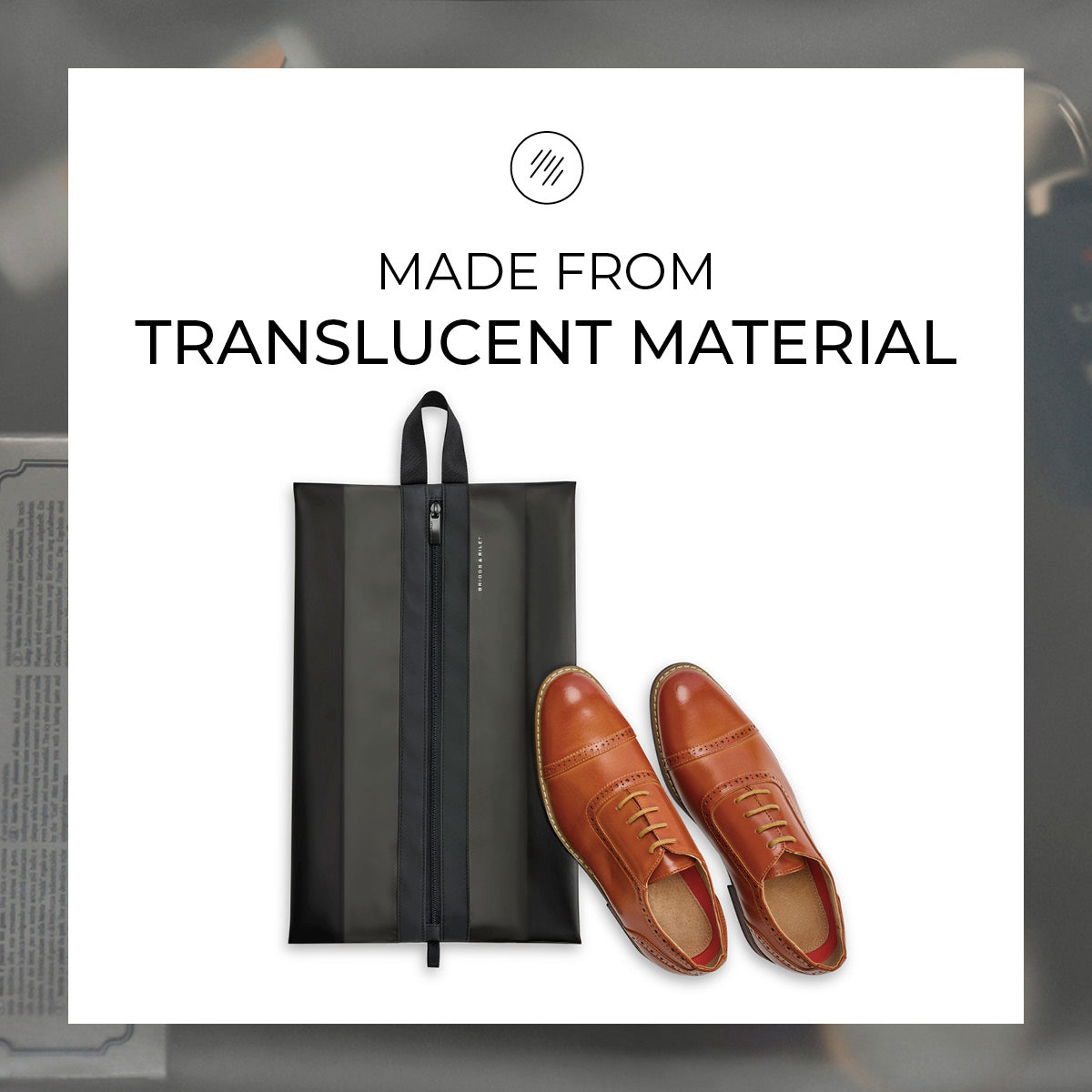 Briggs & Riley Translucent Shoe Pouch - Black