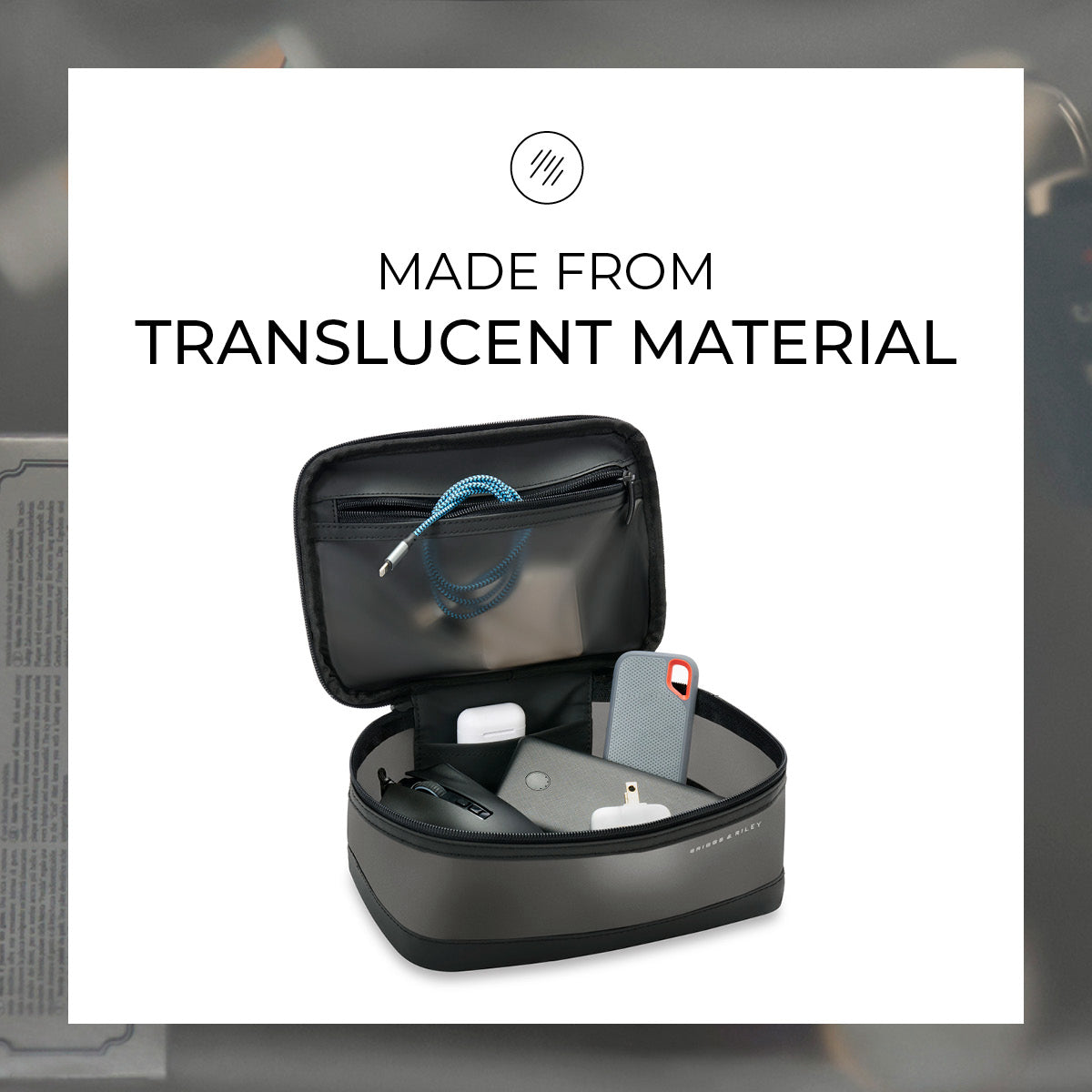 Briggs & Riley Translucent Essentials Case in Black — detail view 2