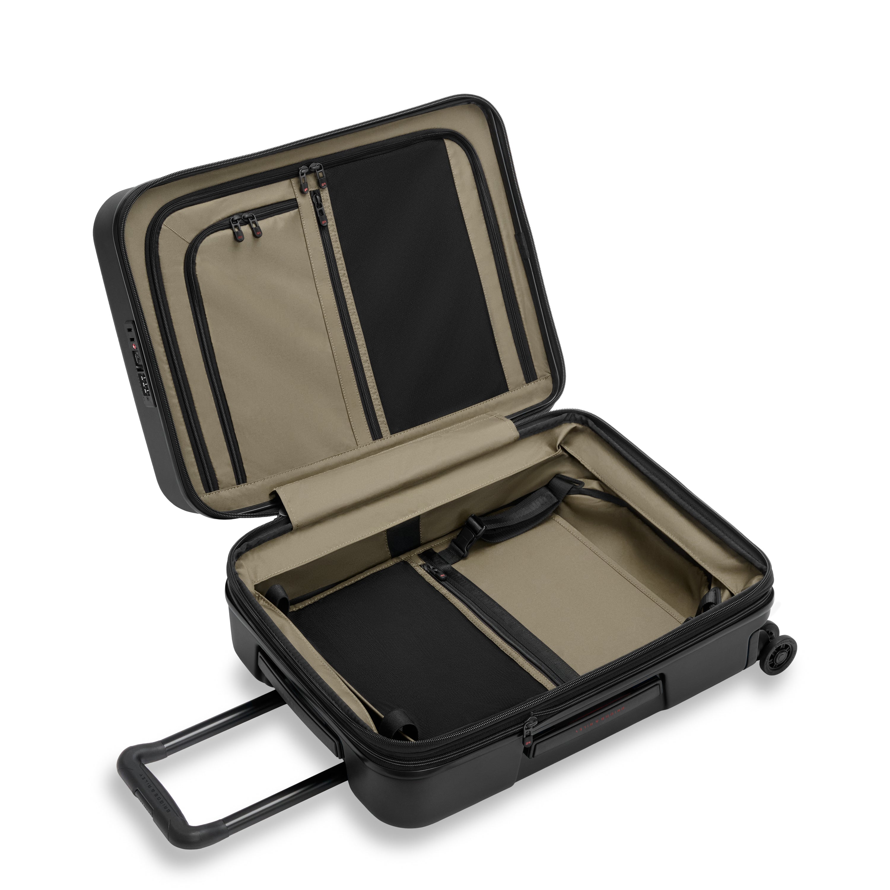 Briggs & Riley ZDX Global 21" Hardside Carry-On Expandable Spinner in Black — interior view 2 # color_Black
